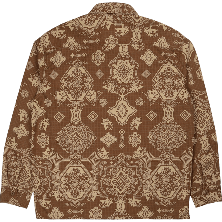 L/s Verse Shirt Verse Print, Hamilton Brown