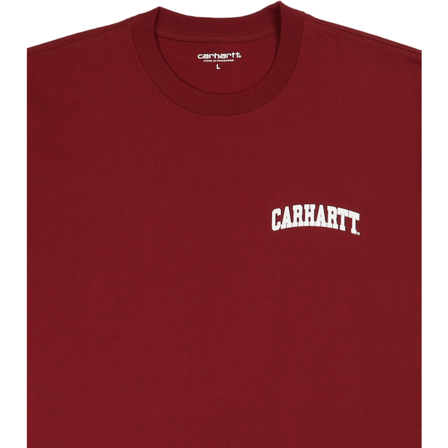 S/s University Script T-shirt Corvina / White
