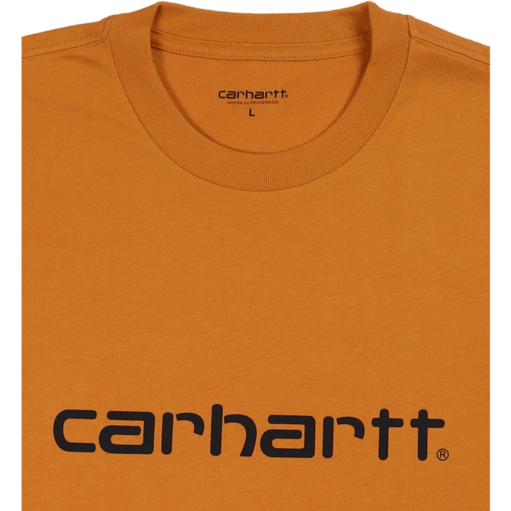 S/s Script T-shirt Ochre / Dark Navy