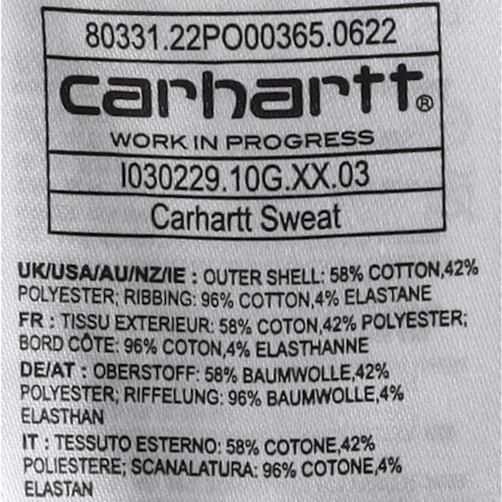 Carhartt Felpa Ash Heather / Rocket