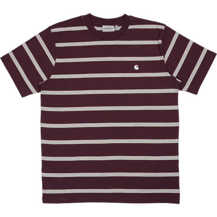 S/s Glover T-shirt Glover Stripe, Dark Plum / Wax