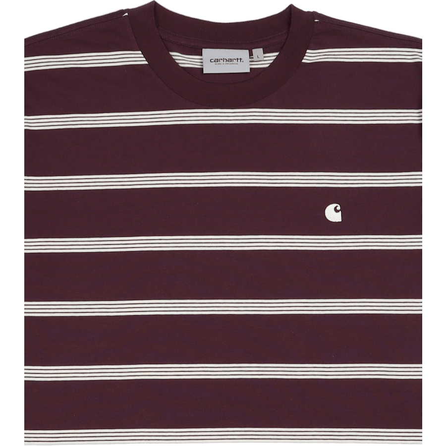 S/s Glover T-shirt Glover Stripe, Dark Plum / Wax