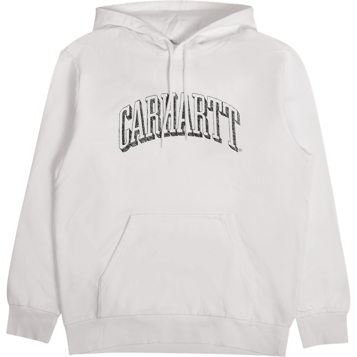 Hooded Scrawl Sweat White / Juniper