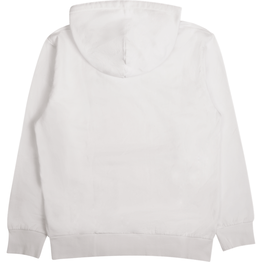 Hooded Scrawl Sweat White / Juniper