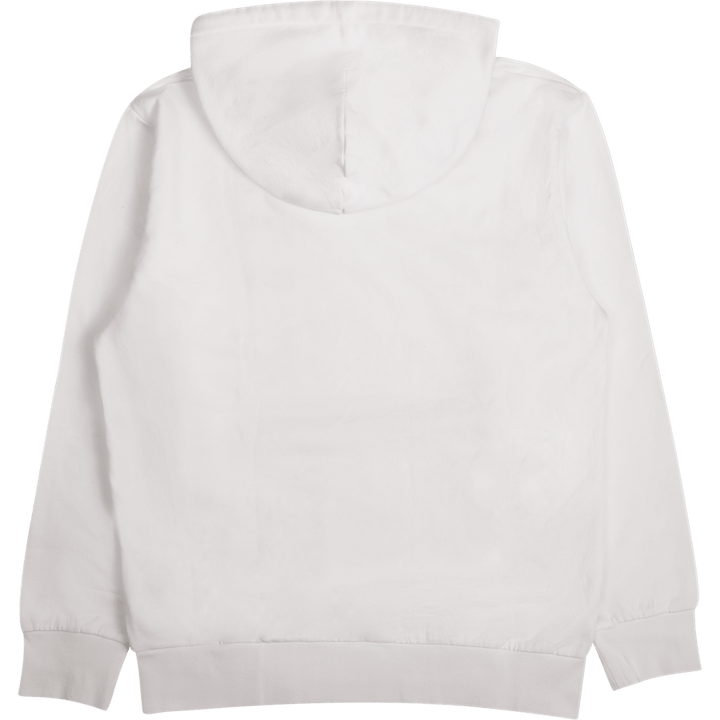 Hooded Scrawl Sweat White / Juniper