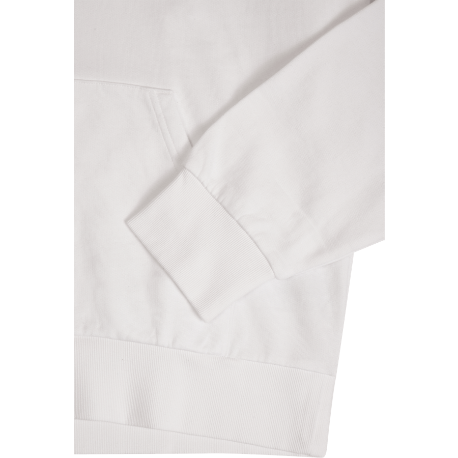 Hooded Scrawl Sweat White / Juniper