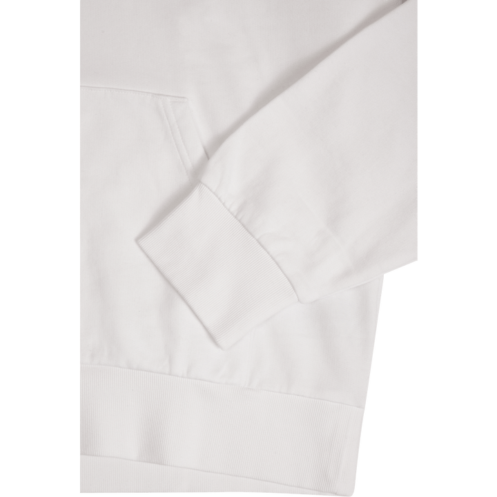 Hooded Scrawl Sweat White / Juniper