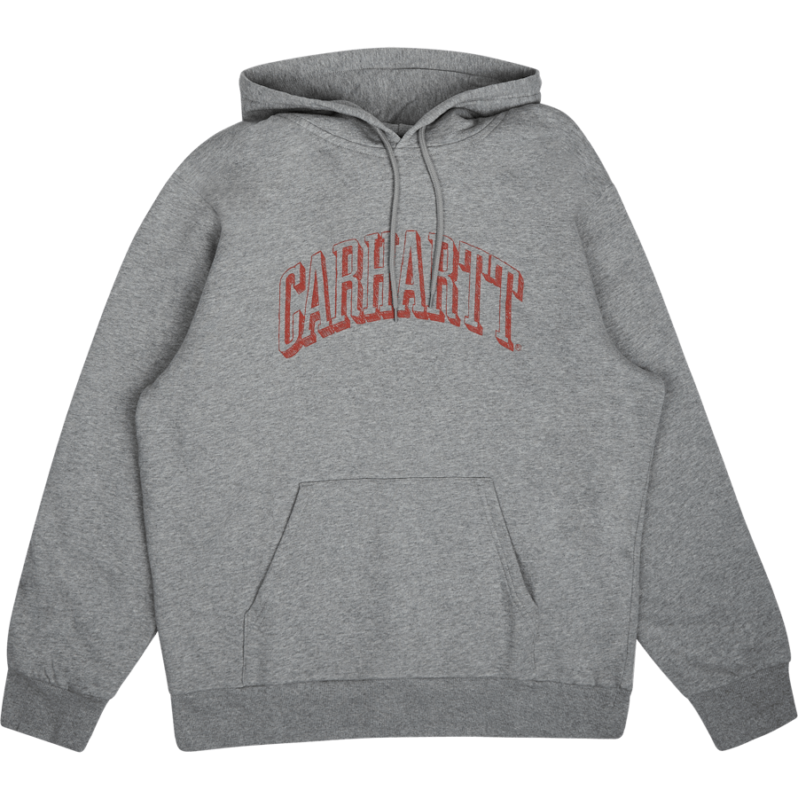 Hooded Scrawl Sweat Grey Heather / Rocket
