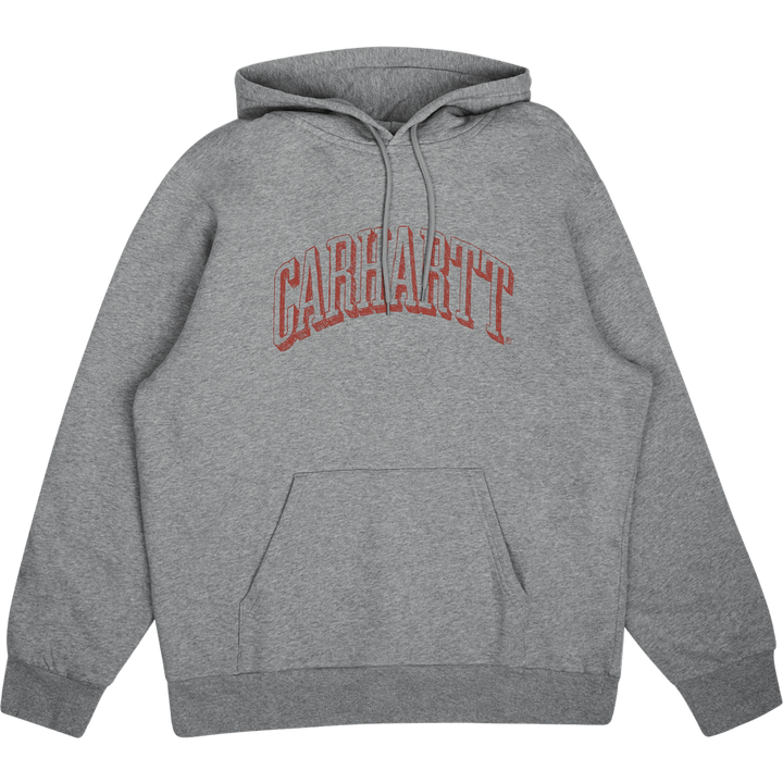 Hooded Scrawl Sweat Grey Heather / Rocket