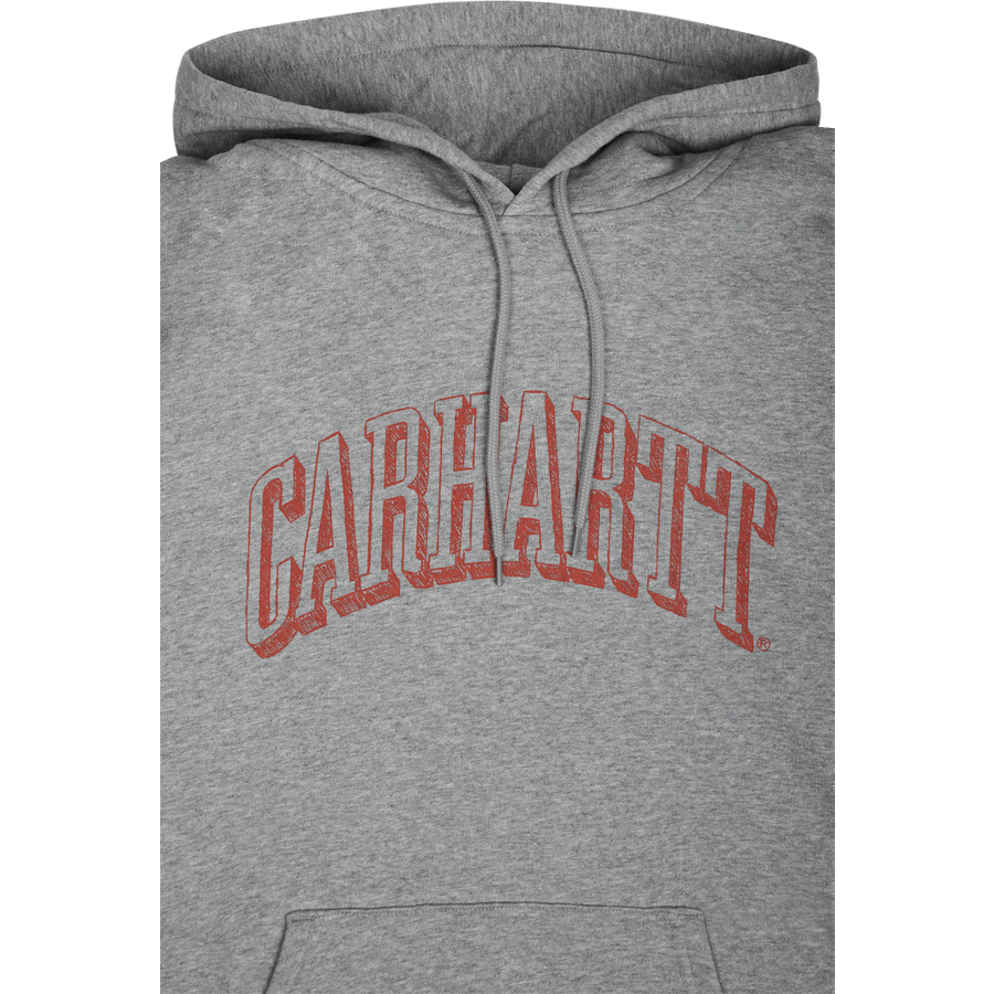 Hooded Scrawl Sweat Grey Heather / Rocket