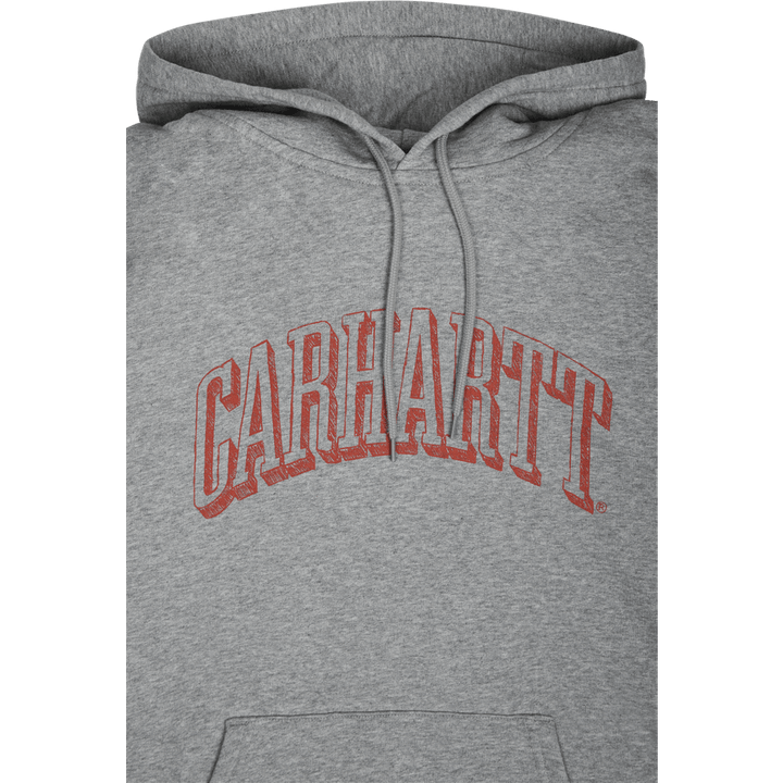 Hooded Scrawl Sweat Grey Heather / Rocket