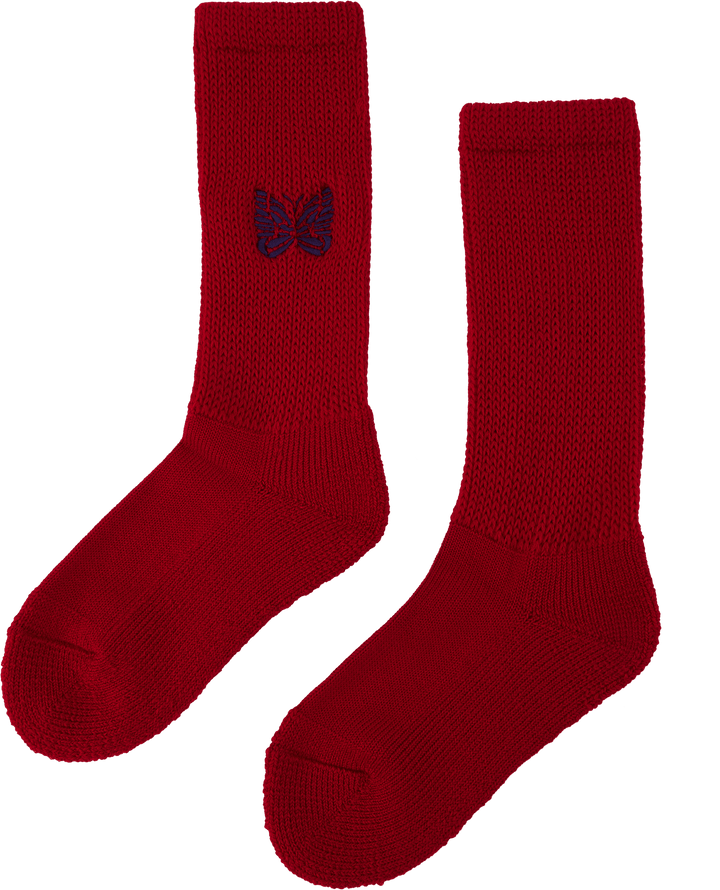 Pile Socks - Merino Wool Red