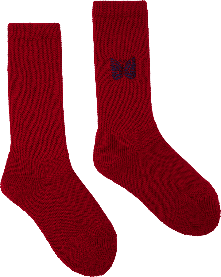 Pile Socks - Merino Wool Red