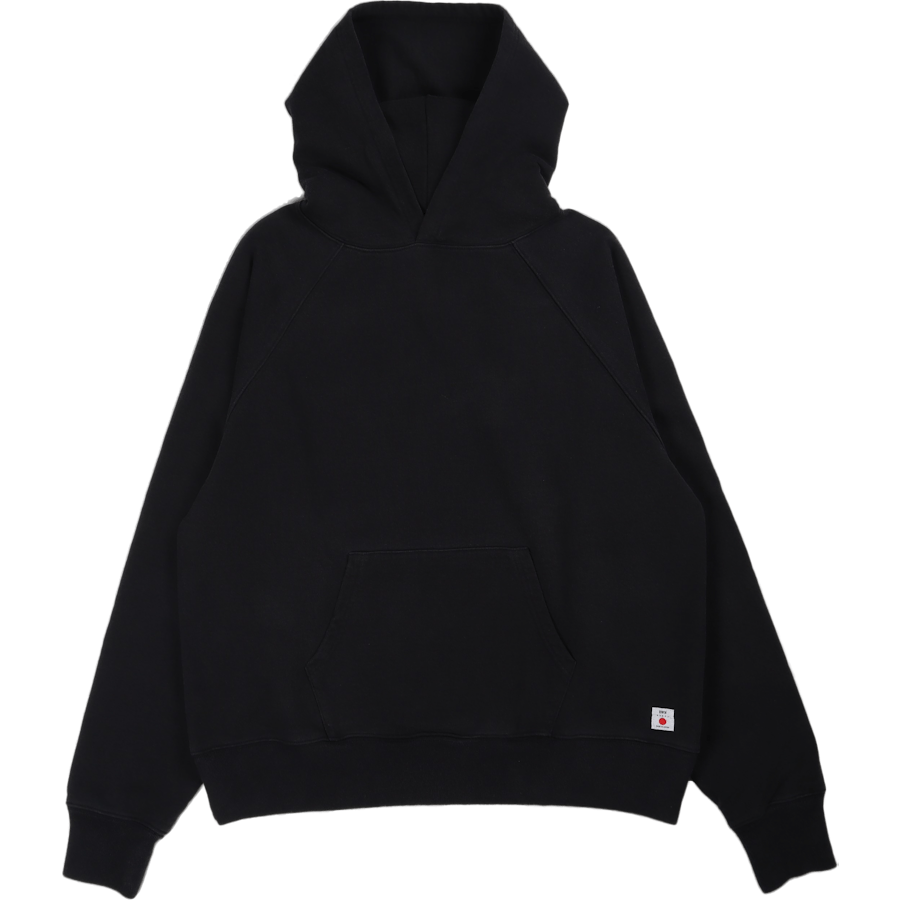 Raglan-sleeve Hood Sweat Black Ozone