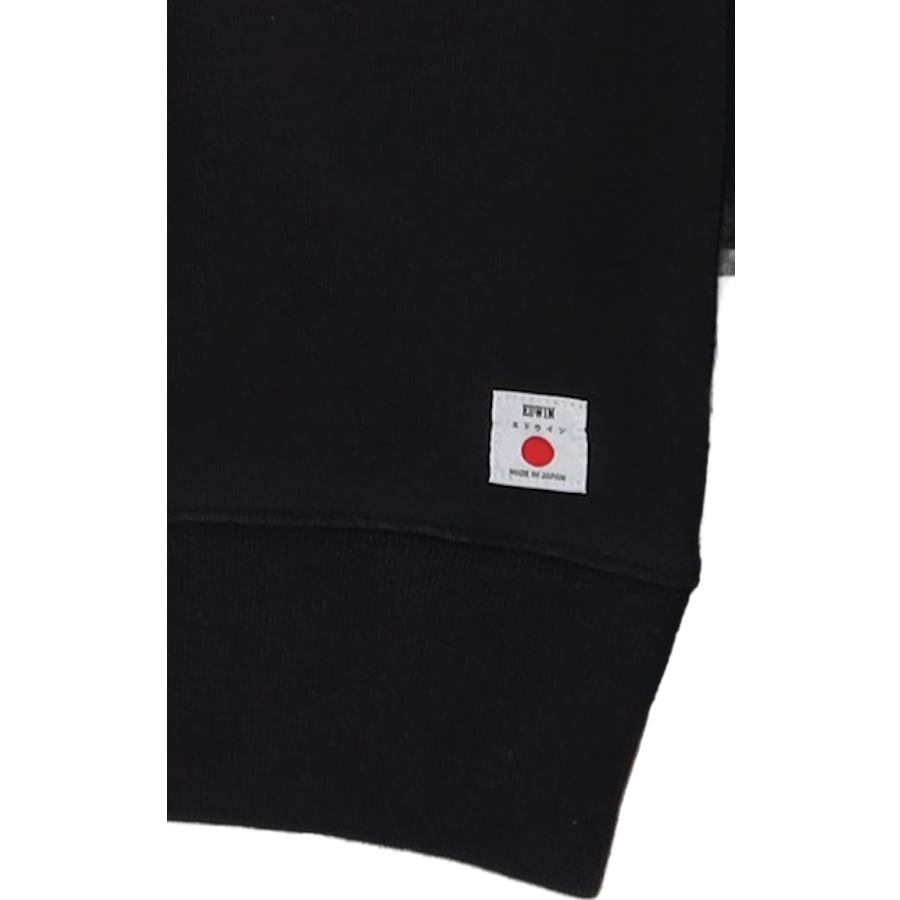 Raglan-sleeve Hood Sweat Black Ozone