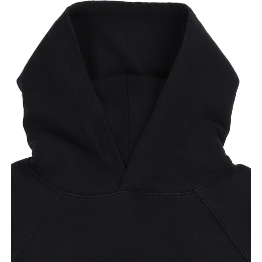 Raglan-sleeve Hood Sweat Black Ozone