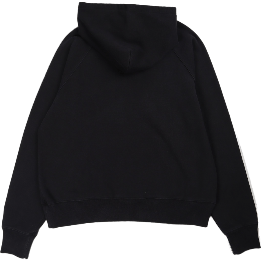 Raglan-sleeve Hood Sweat Black Ozone