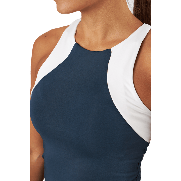 Canottiera Court Navy/bianco