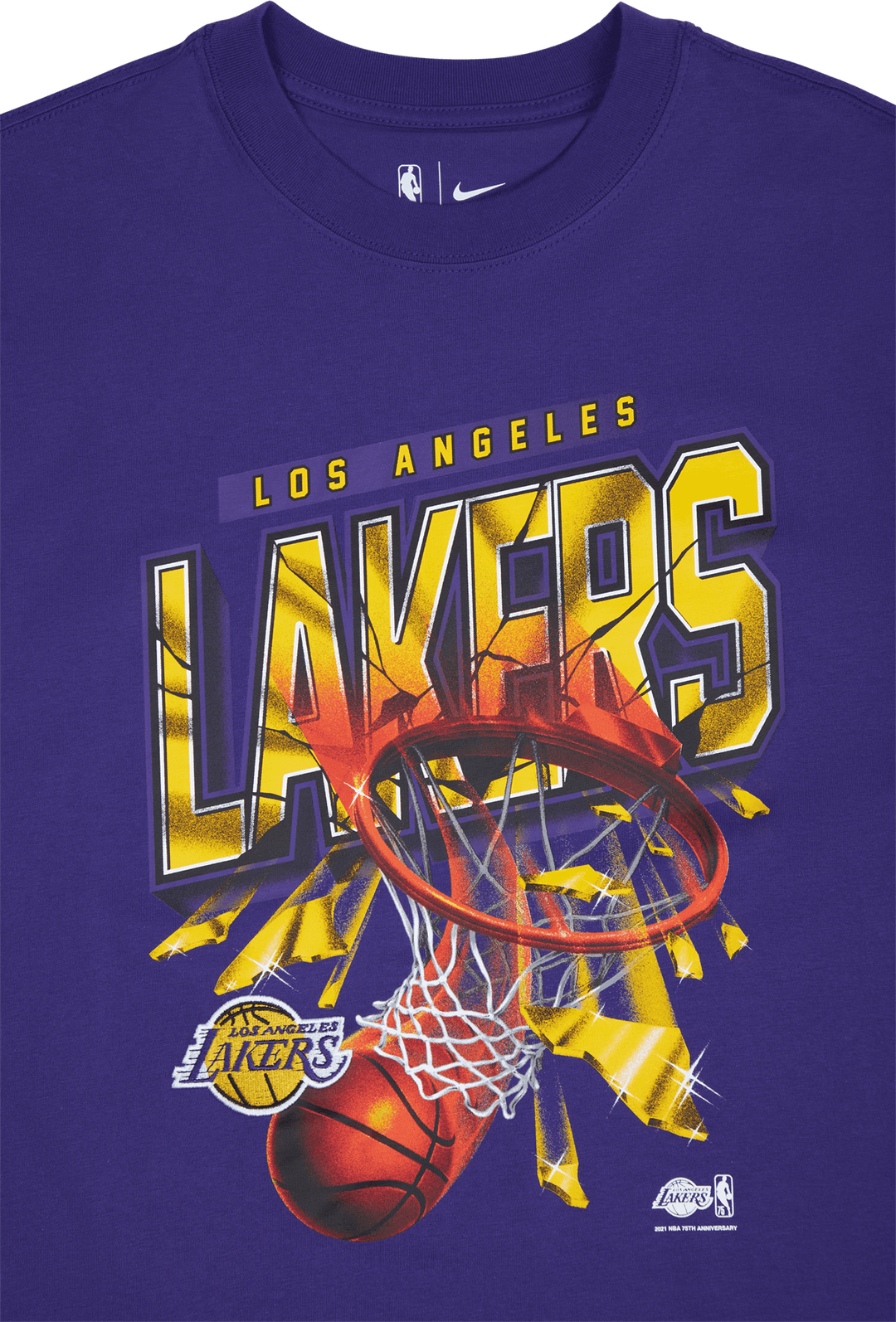 Lakers Courtside Shattrd Ss Tee