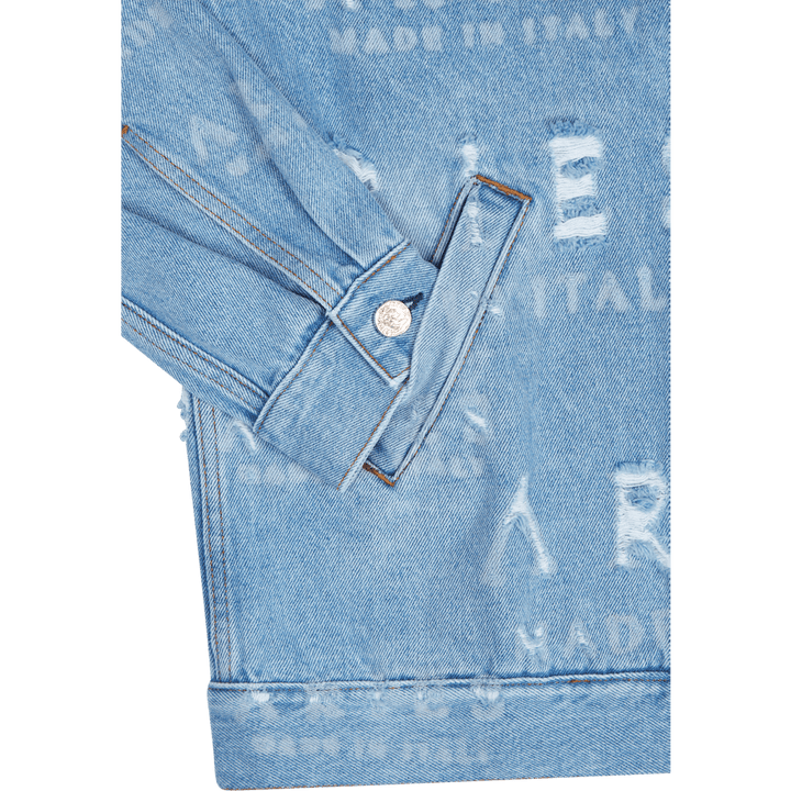 Destroyed Jean Jacket Blue