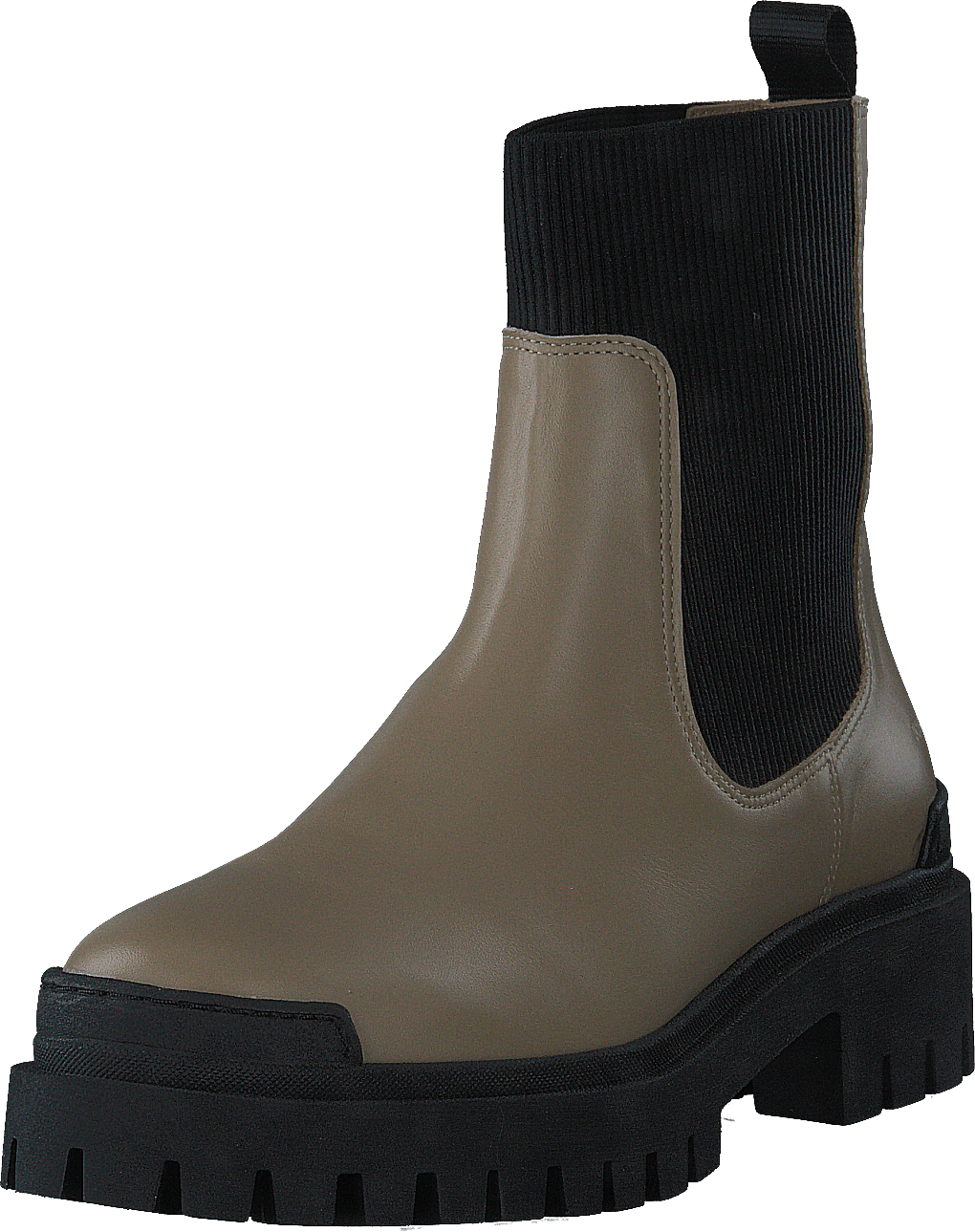 Botte avec élastique beige/noir