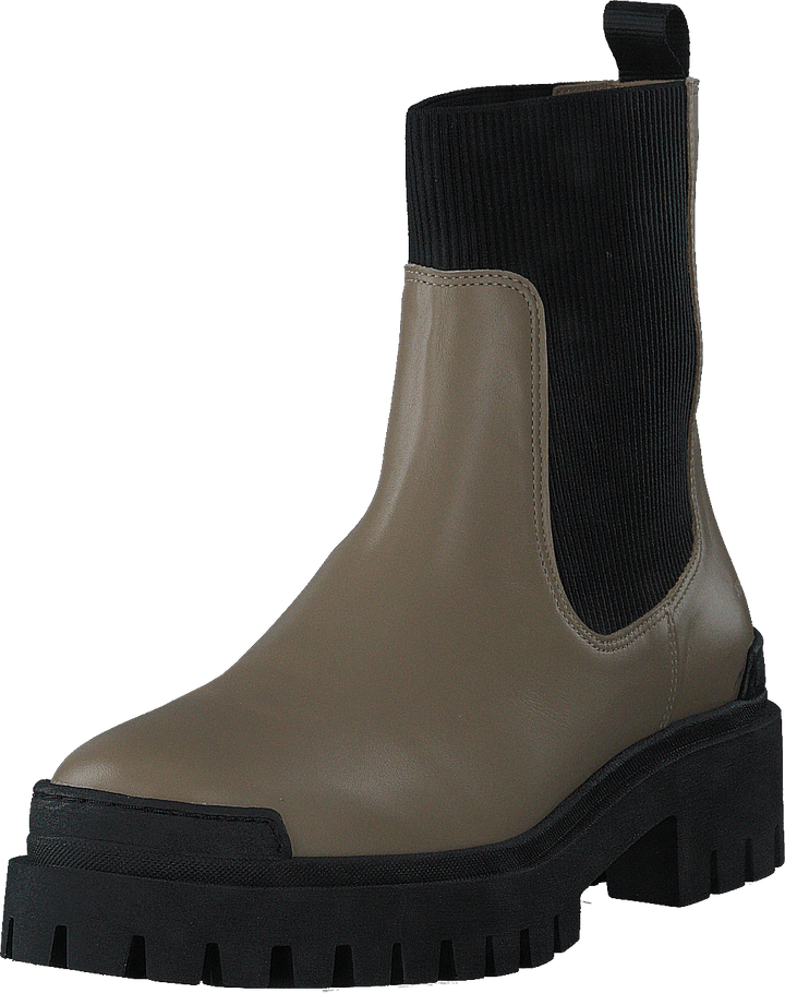 Botte avec élastique beige/noir