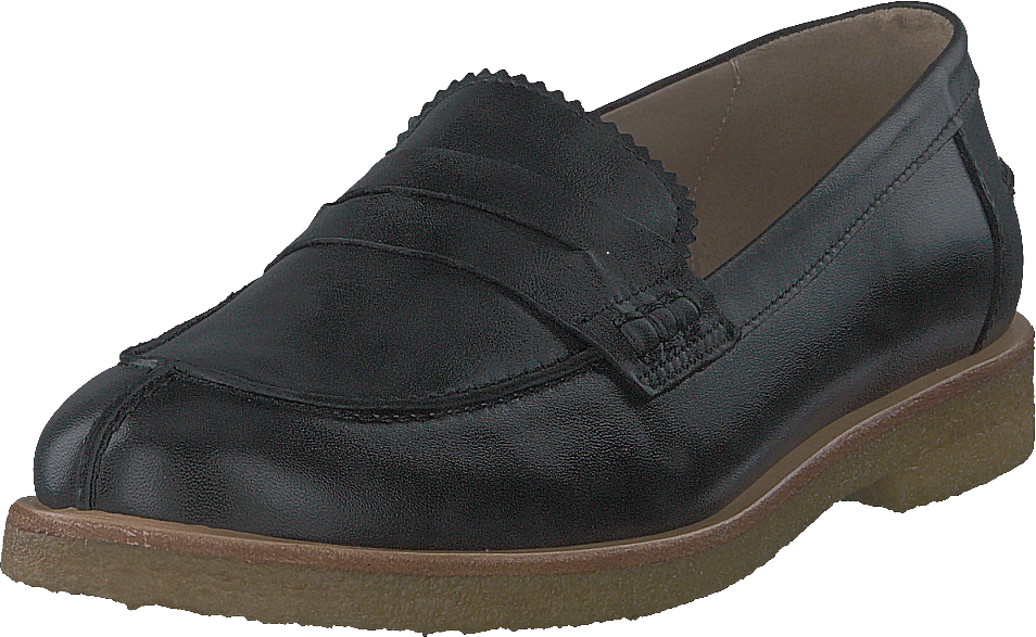 Classic Loafer With Soft Heelc Black