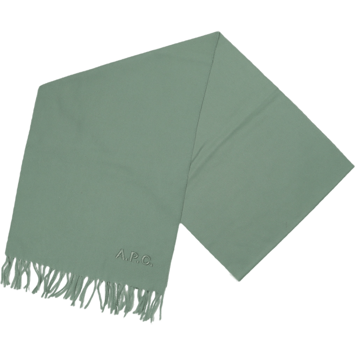 Echarpe Ambroise Brodee Vert Chiné