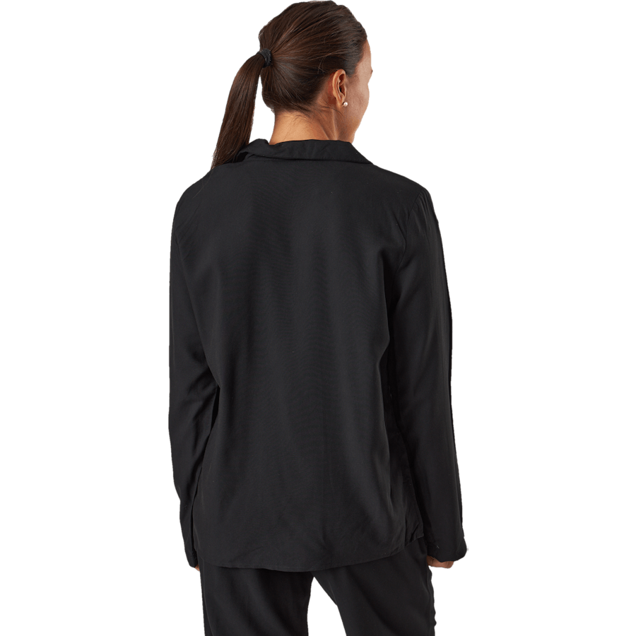 Pull col V boutonné à manches longues noir