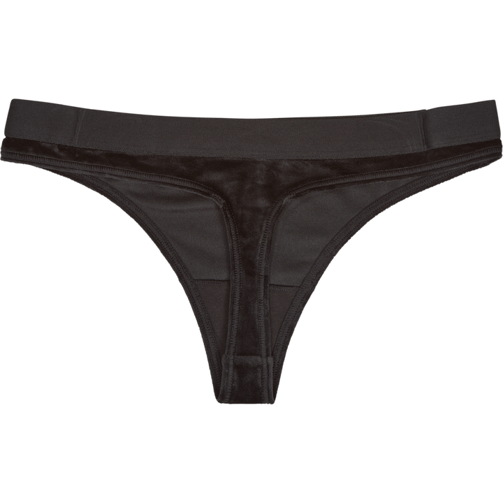 Thong Velour Black