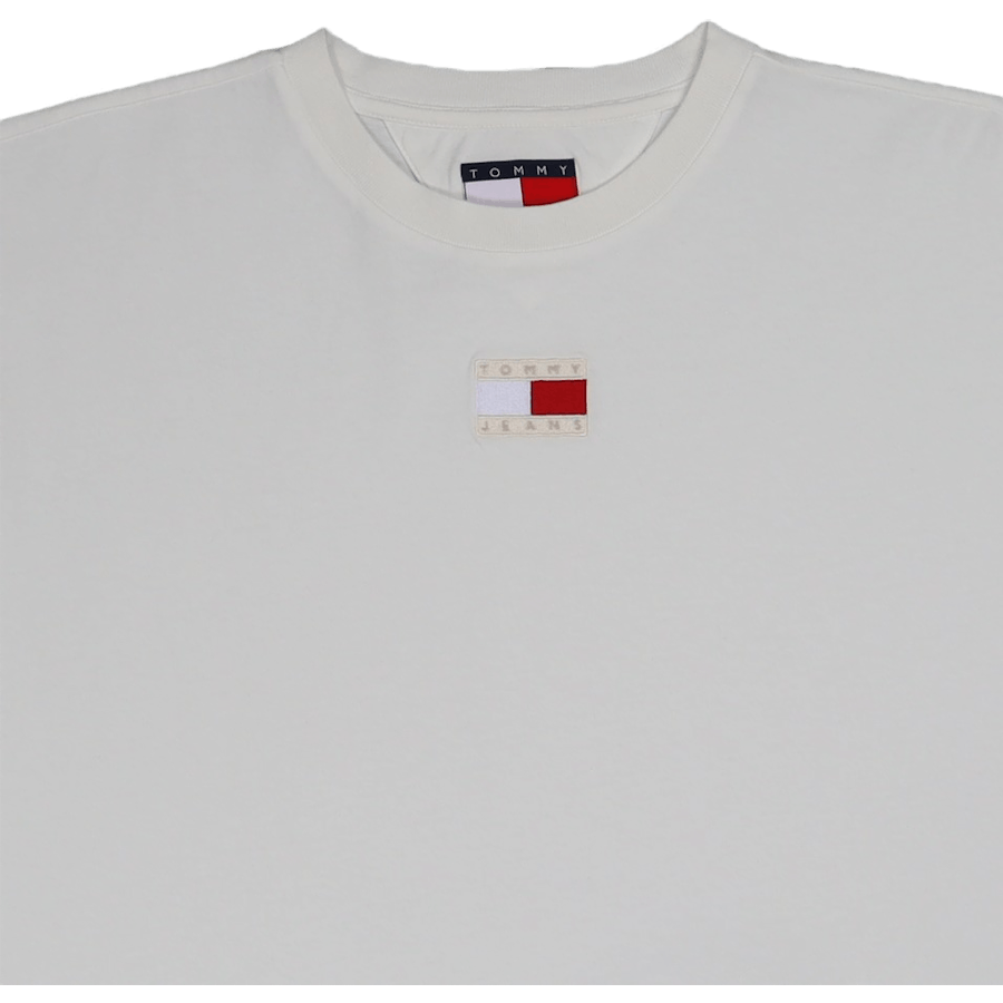 Tjcu Split Hem Flag Tee Ancient White