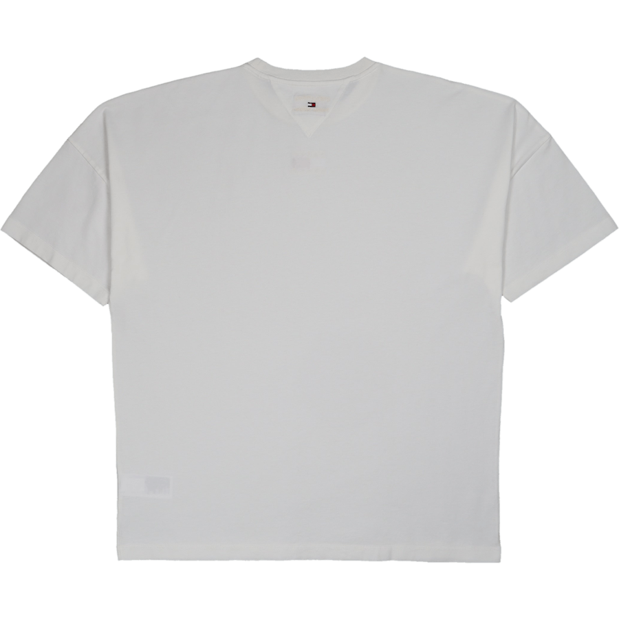 Tjcu Split Hem Flag Tee Ancient White