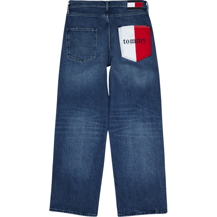 Tjcu Wide Leg Denim Pant Indigo Denim Stone Washed