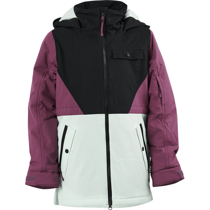 Dívčí bunda Khione 2l True Black/vivid Viola/jewel G
