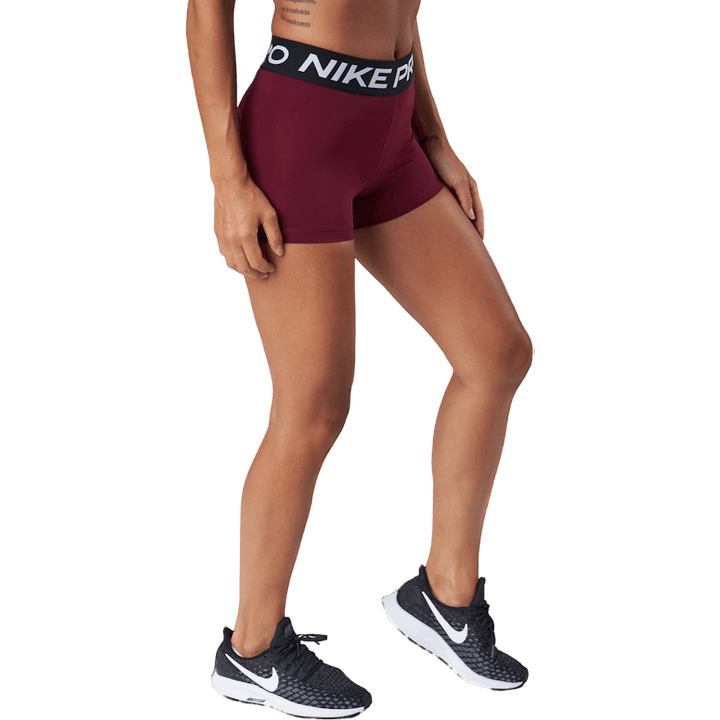 Nike Pro Women's 3" Shorts Dark Beetroot/black/white
