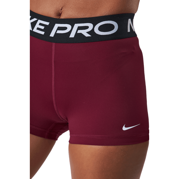Nike Pro Women's 3" Shorts Dark Beetroot/black/white
