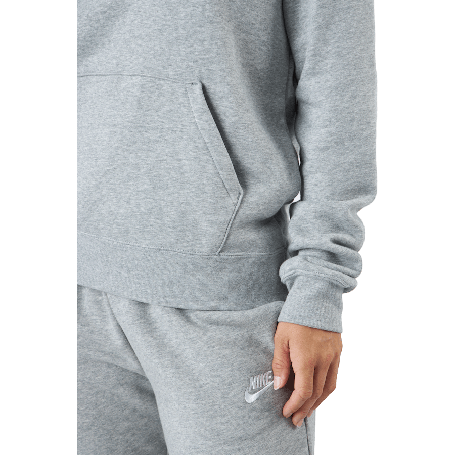 Sportswear Club Fleece Women's Funnel Hoodie DK GREY HEATHER/WHITE