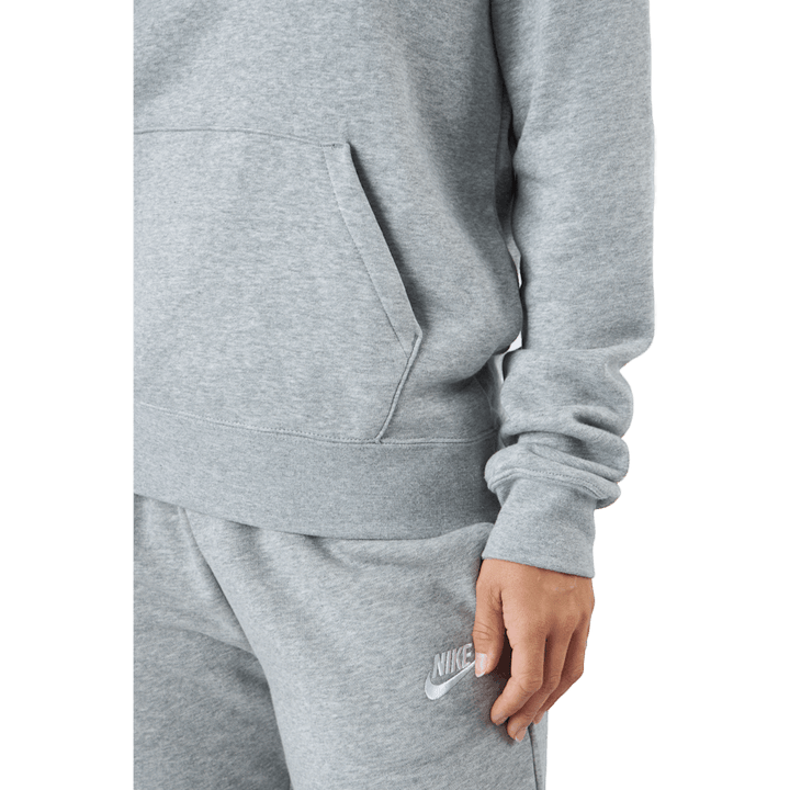 Sportswear Club Fleece Women's Funnel Hoodie DK GREY HEATHER/WHITE