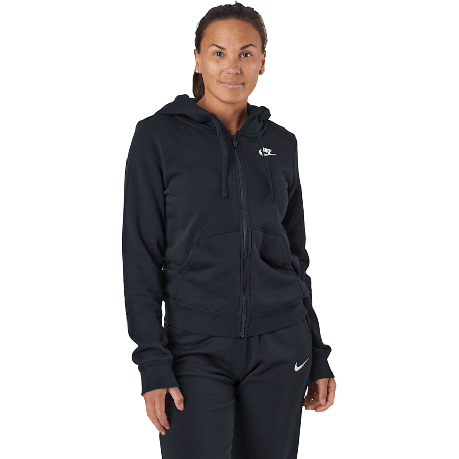 Sportswear Club Fleece Women's Full-Zip Hoodie BLACK/WHITE