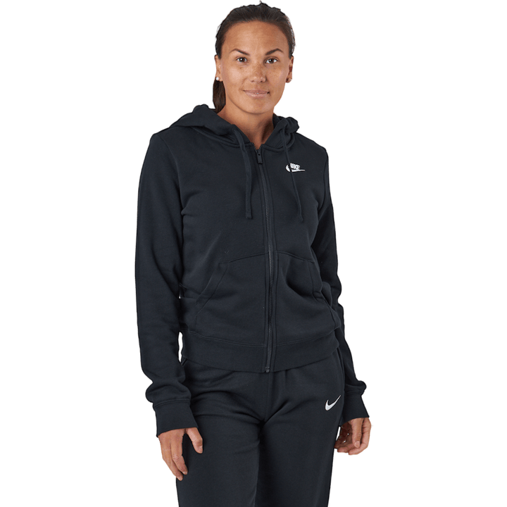 Sportswear Club Fleece Women's Full-Zip Hoodie BLACK/WHITE