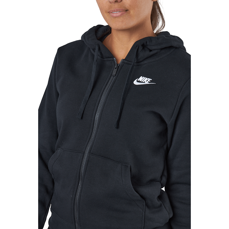 Sportswear Club Fleece Women's Full-Zip Hoodie BLACK/WHITE