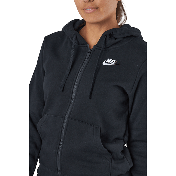 Sportswear Club Fleece Women's Full-Zip Hoodie BLACK/WHITE