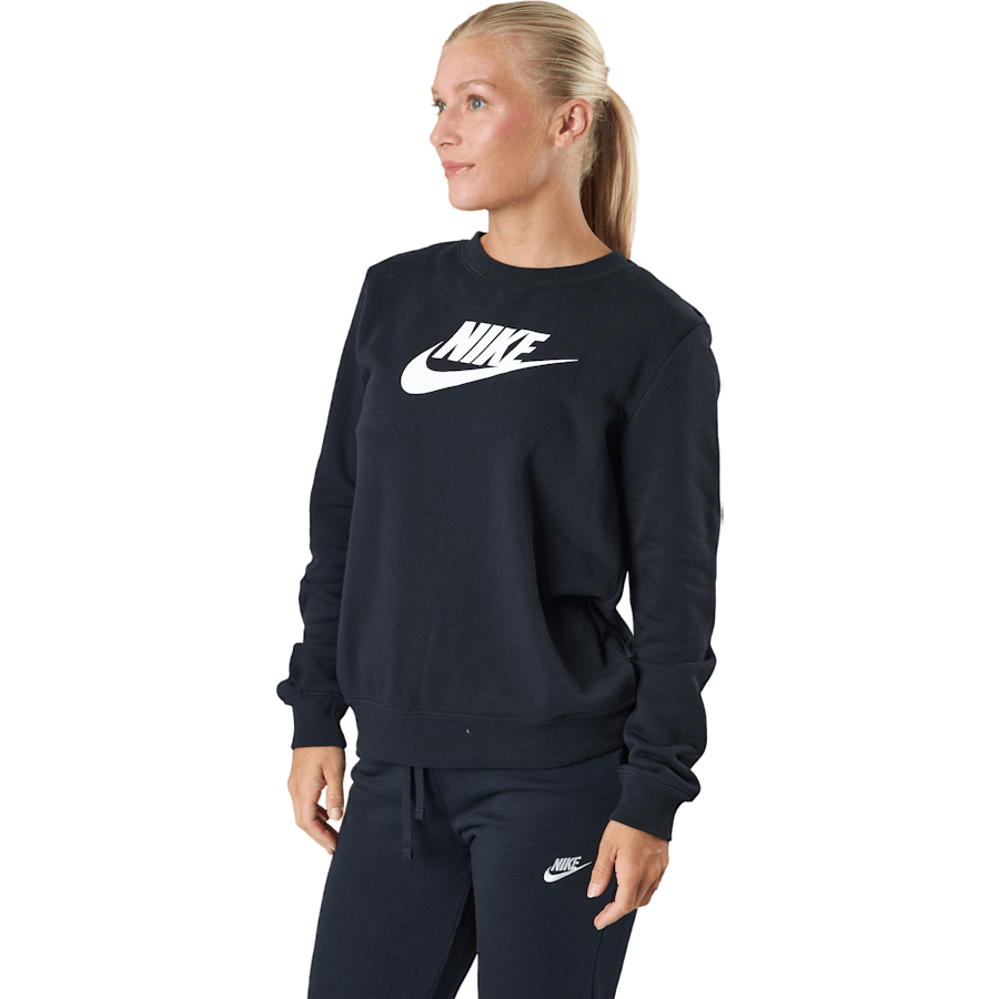 Dámské sportovní oblečení Club Fleece Crew BLACK/WHITE