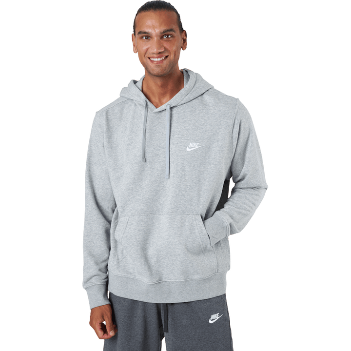 Sportswear Club Men's Pullover Hoodie DK GREY HEATHER/MATTE SILVER/WHITE
