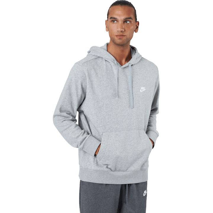 Sportswear Club Men's Pullover Hoodie DK GREY HEATHER/MATTE SILVER/WHITE