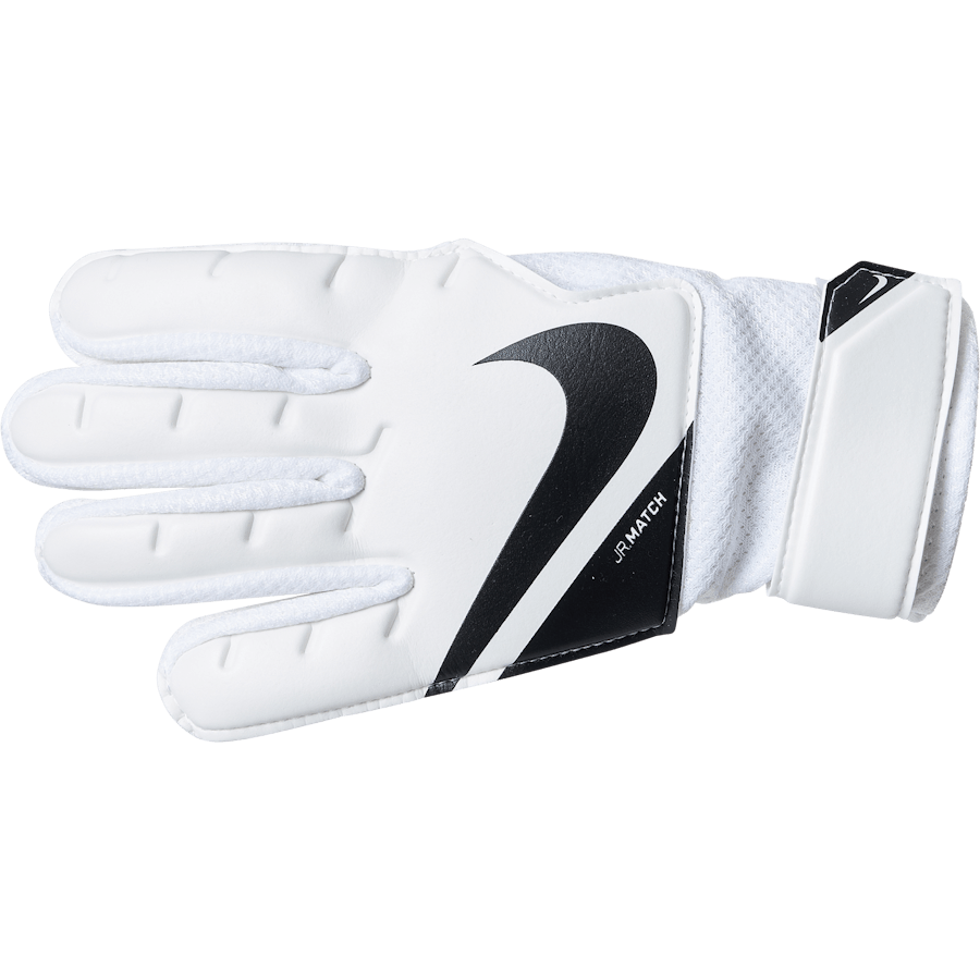 Jr. Goalkeeper Match Big Kids' Soccer Gloves WHITE/BLACK/BLACK
