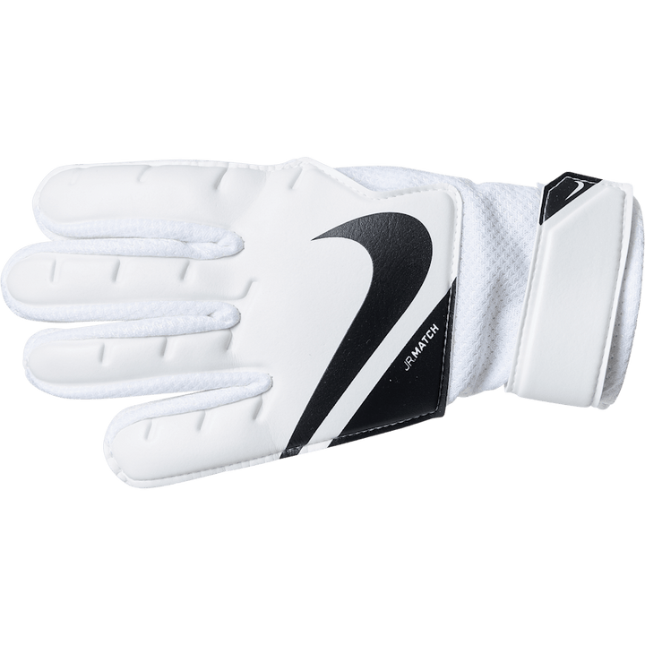 Jr. Goalkeeper Match Big Kids' Soccer Gloves WHITE/BLACK/BLACK