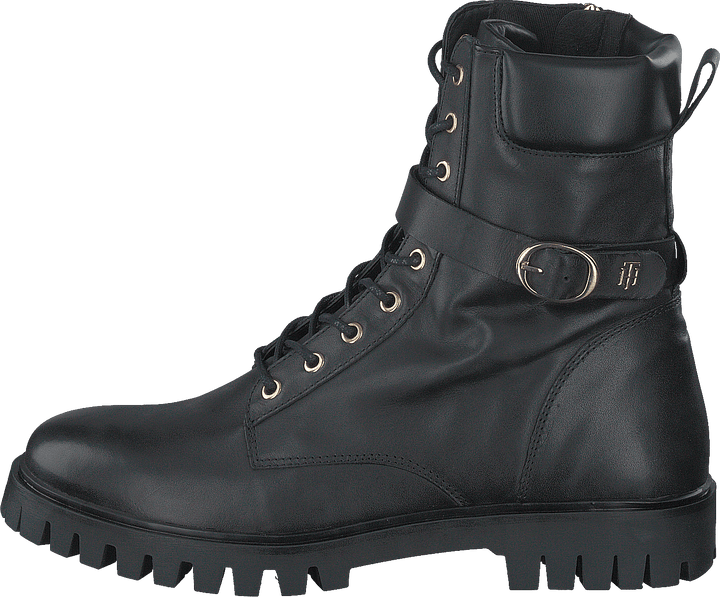 Šněrovací boty s přezkou Black