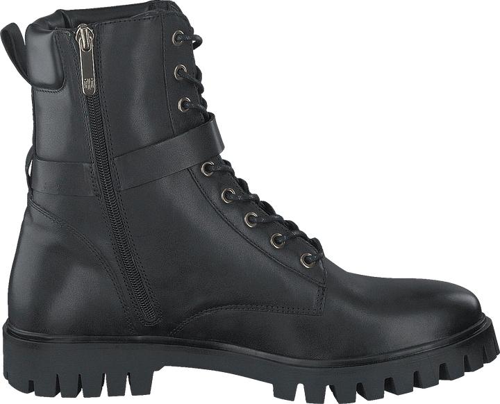 Šněrovací boty s přezkou Black