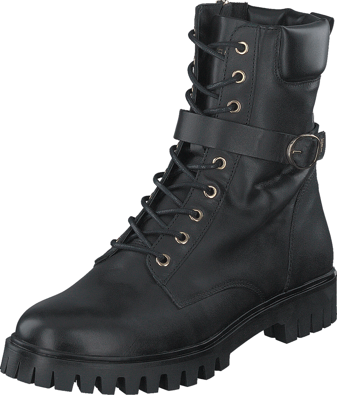 Šněrovací boty s přezkou Black